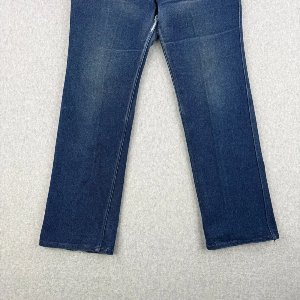 Vintage Levis Jeans Mens Fits 34x30 Blue 70s Orange Tab Talon Zip Distressed USA